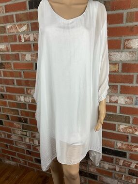 MARCELLA made in Italy White Silk Sheath Dress